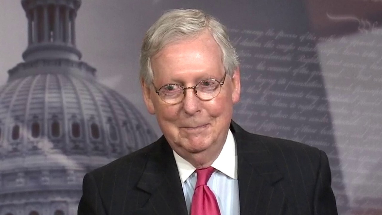 Mitch McConnell says passage of coronavirus relief package is a proud moment for the US Senate