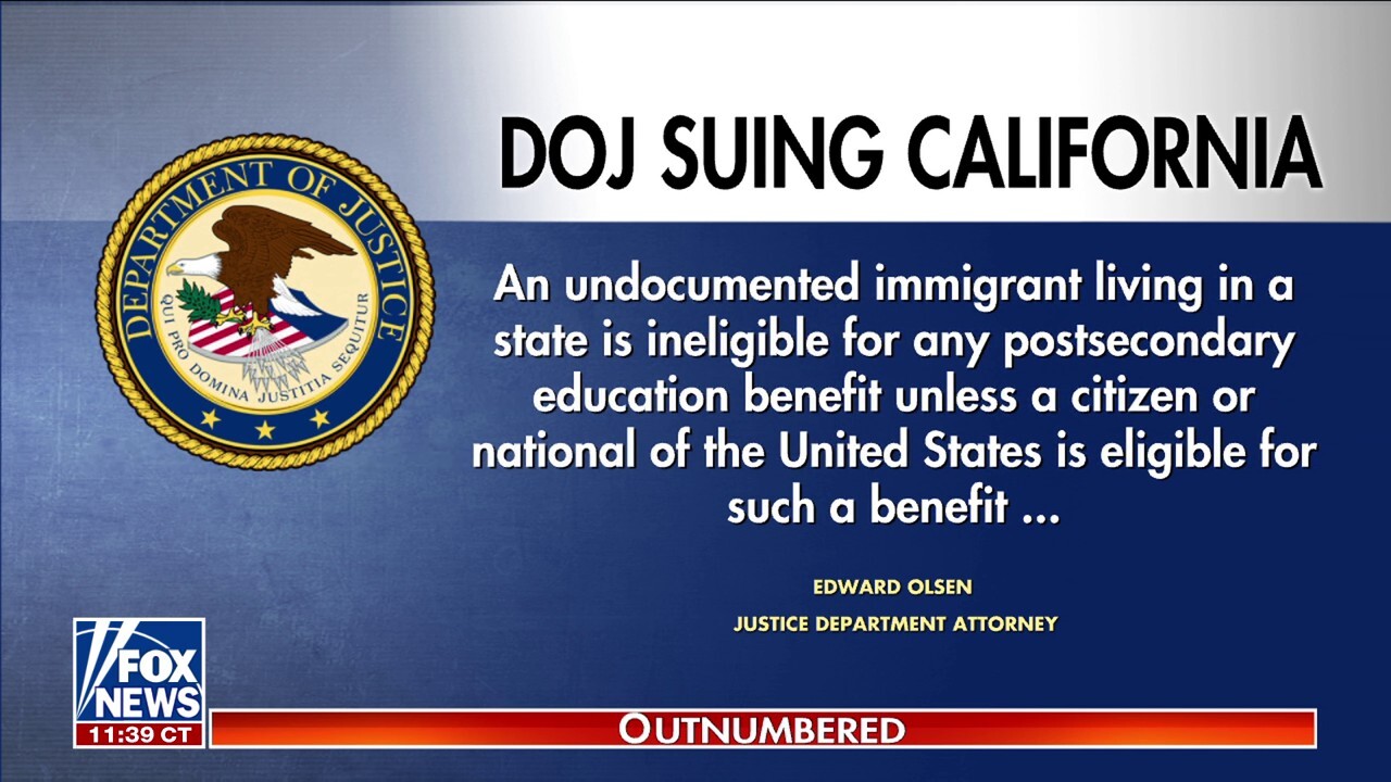 DOJ sues Newsom over tuition breaks for illegals