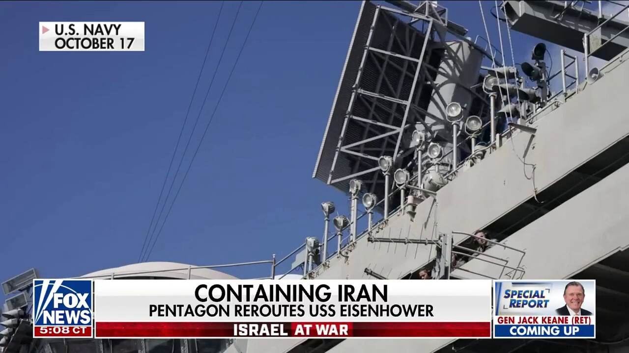 Pentagon reroutes aircraft carrier USS Eisenhower