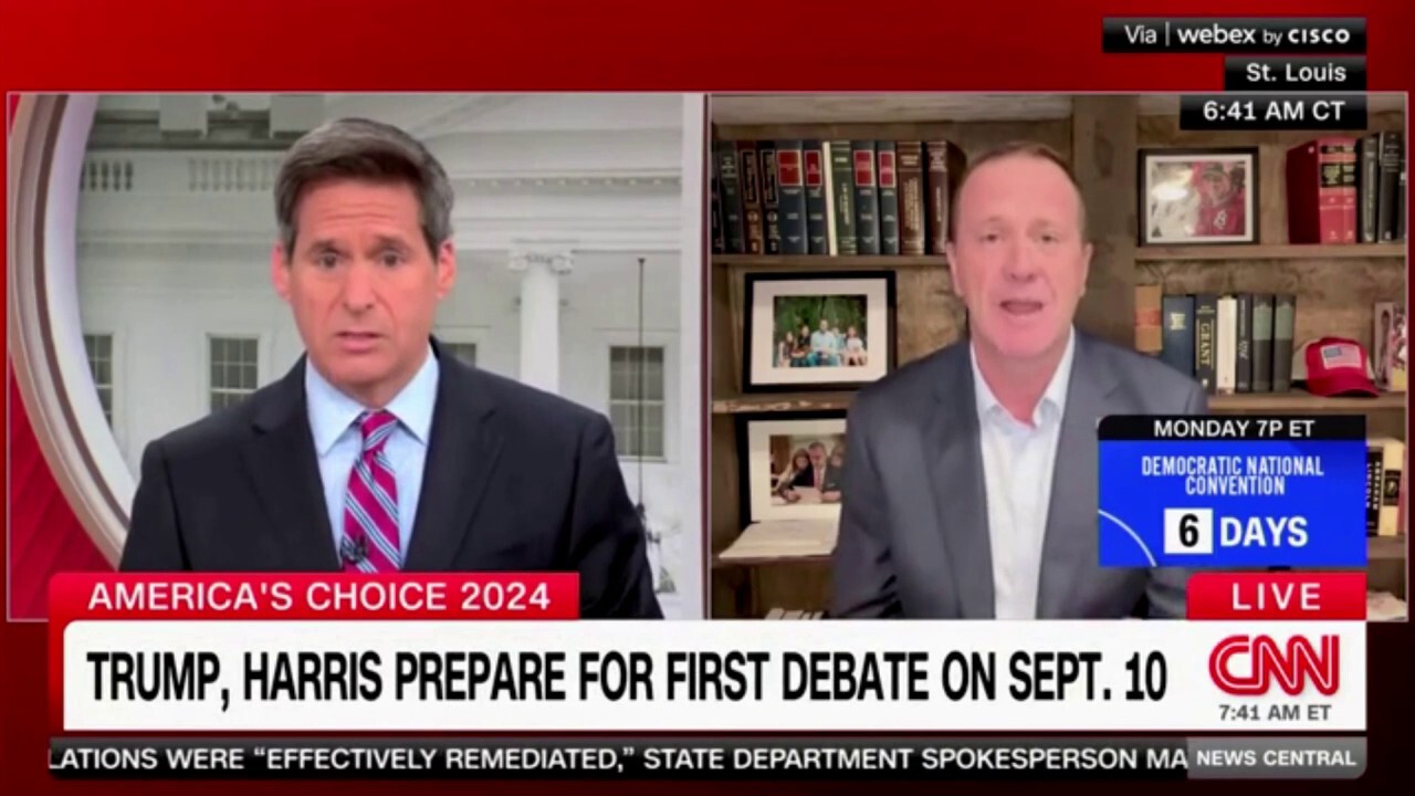 Sen. Schmitt clashes with CNN’s Berman over VP Harris’ refusal to take media’s questions