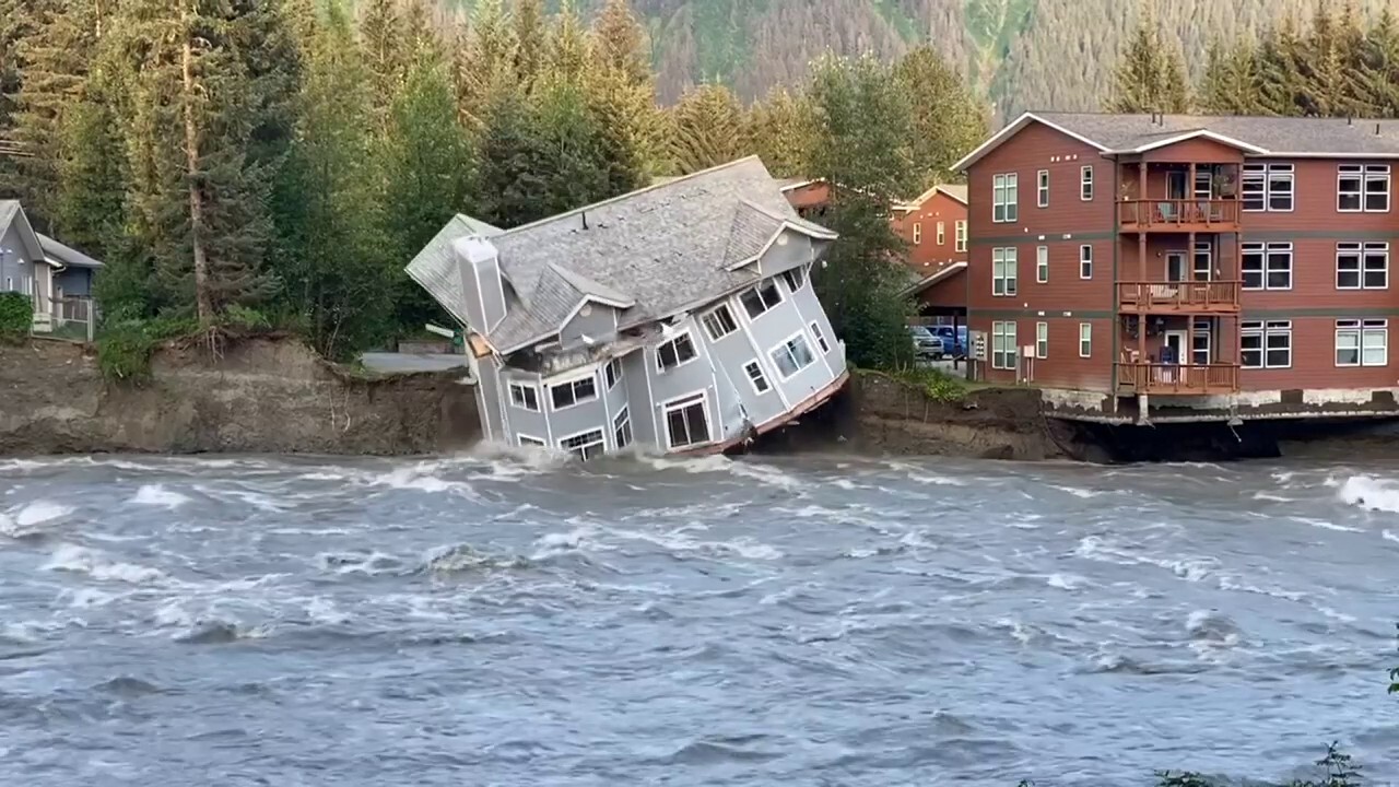 House collapses into flooded Mendenhall River in Juneau, Alaska