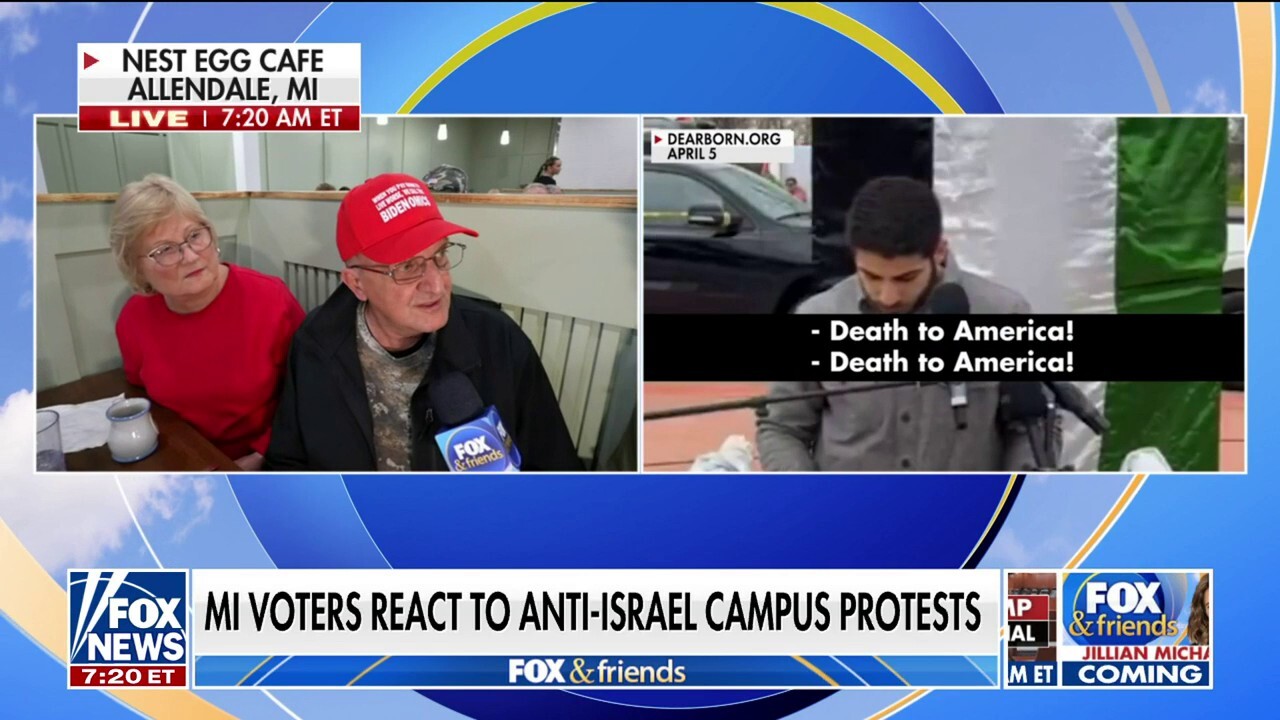 ‘Fox & Friends’ co-host Lawrence Jones speaks with Michigan voters about the latest wave of anti-Israel protests across several college campuses.
