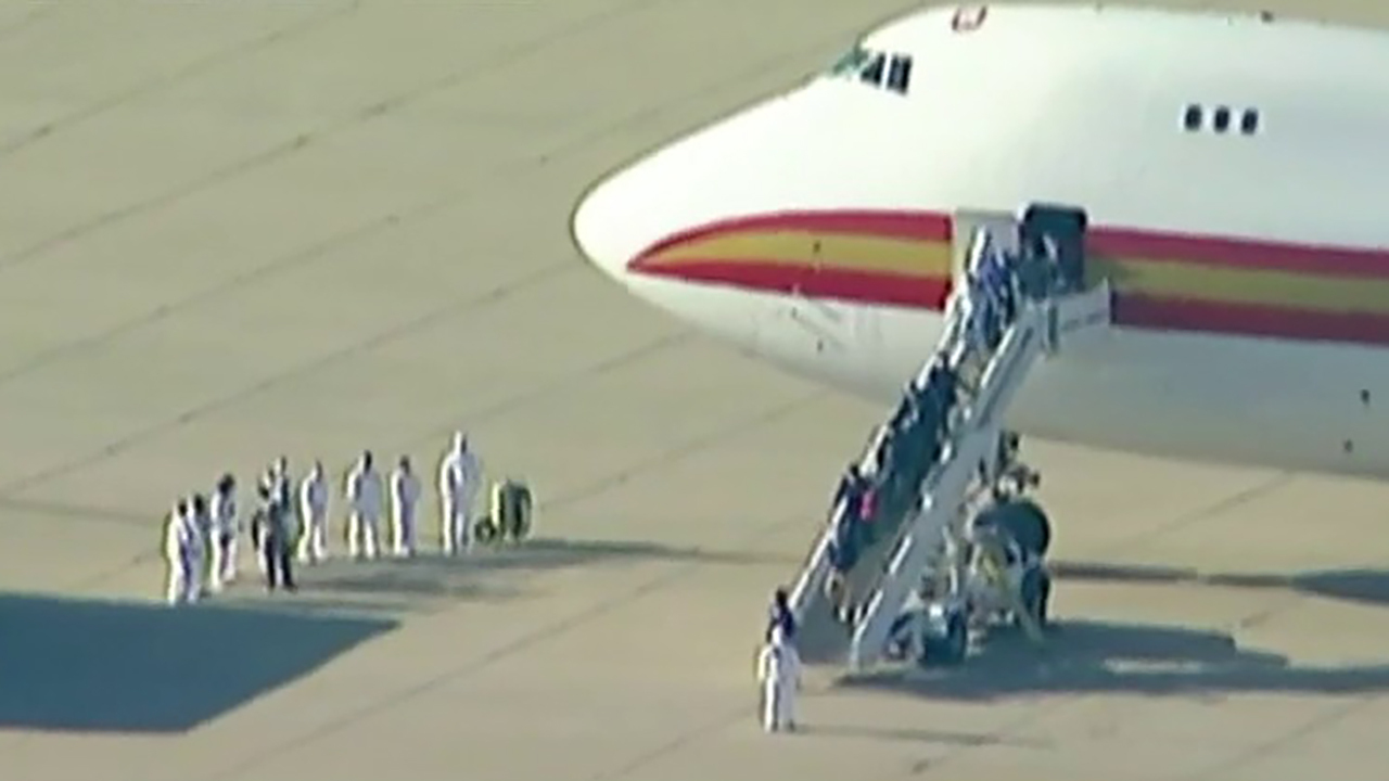 Child quarantined at California air base from Wuhan hospitalized after developing fever