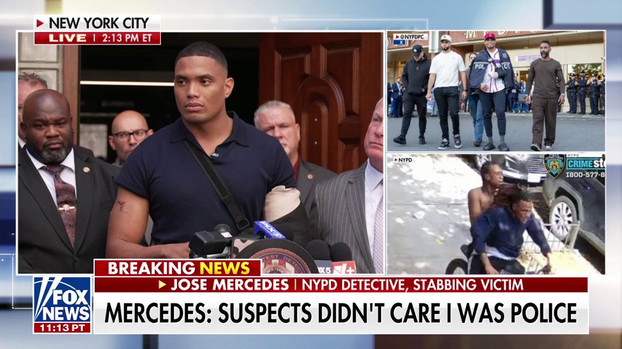 NYPD detective speaks out after being stabbed by suspected illegal migrants