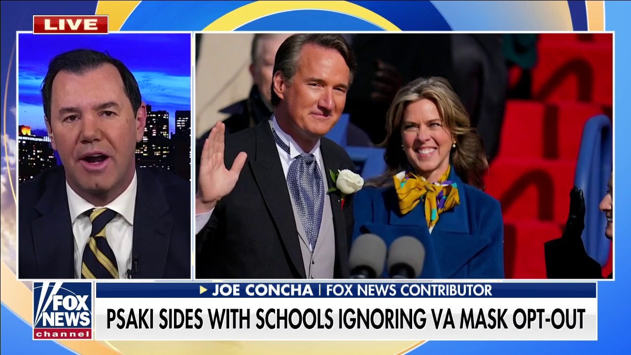 Joe Concha takes aim at Psaki over criticism targeting Gov. Youngkin for revoking mask mandate in schools