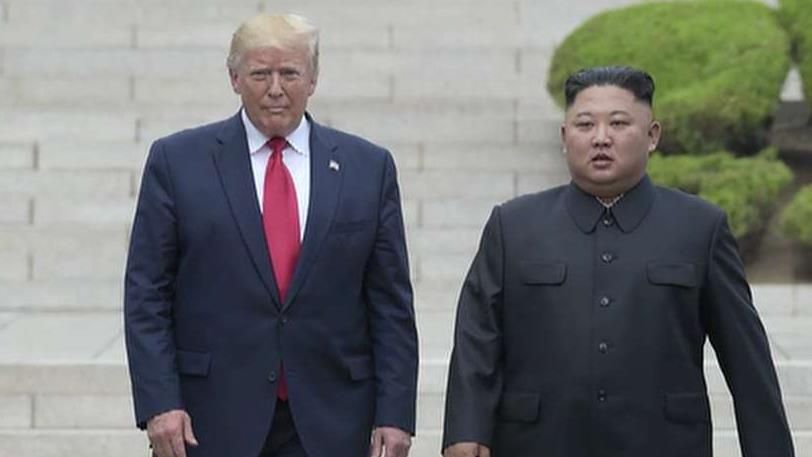 Trump becomes first sitting US president to step foot on North Korean soil