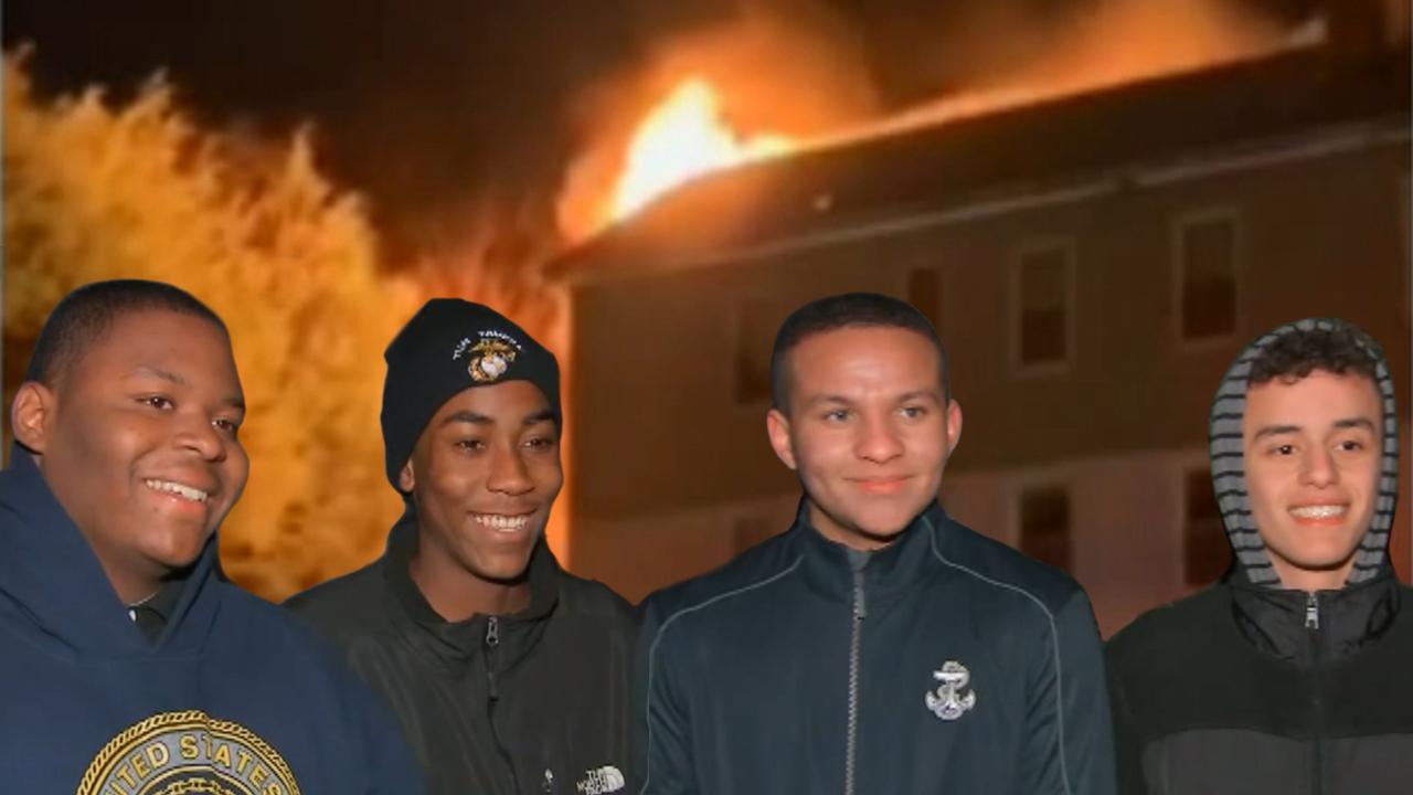 Junior ROTC members rescue families from apartment fire