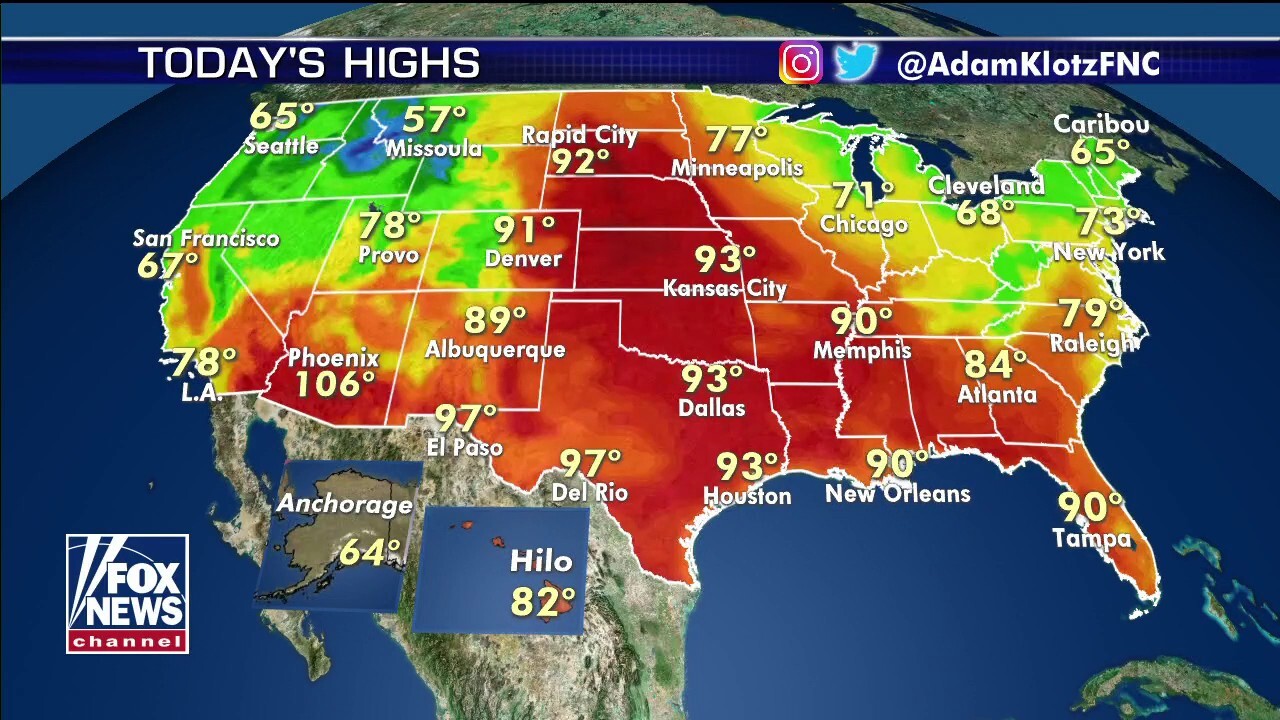 National forecast for Sunday, June 14