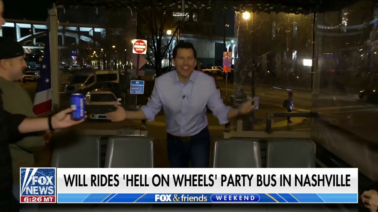 Will Cain rides the Hell on Wheels party bus in Nashville