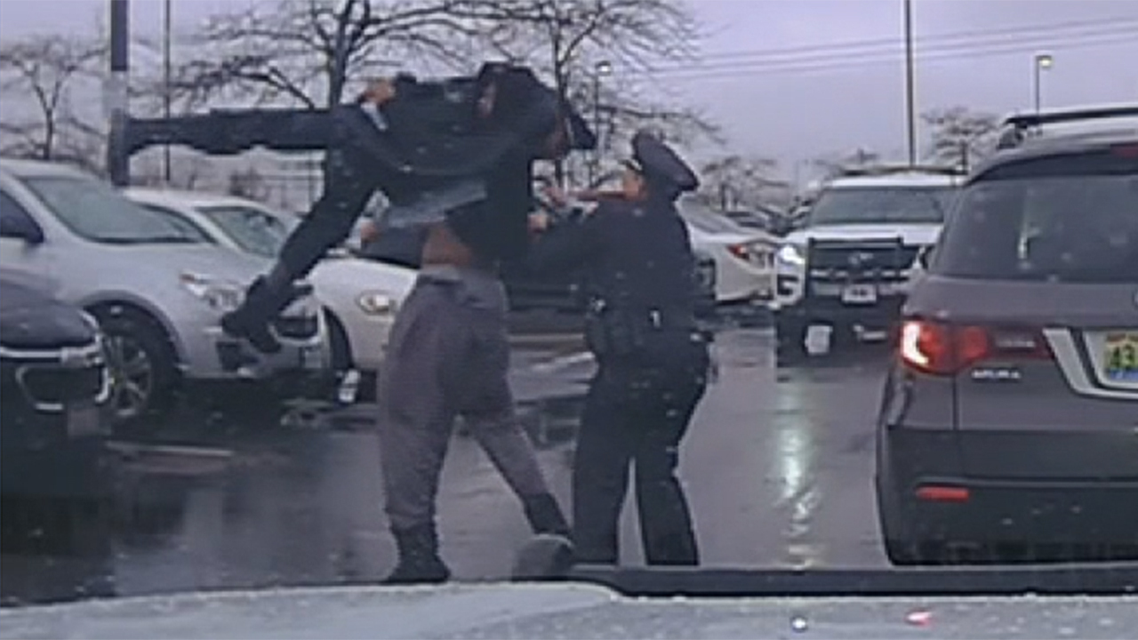 College football player body slams Ohio police officer, video shows