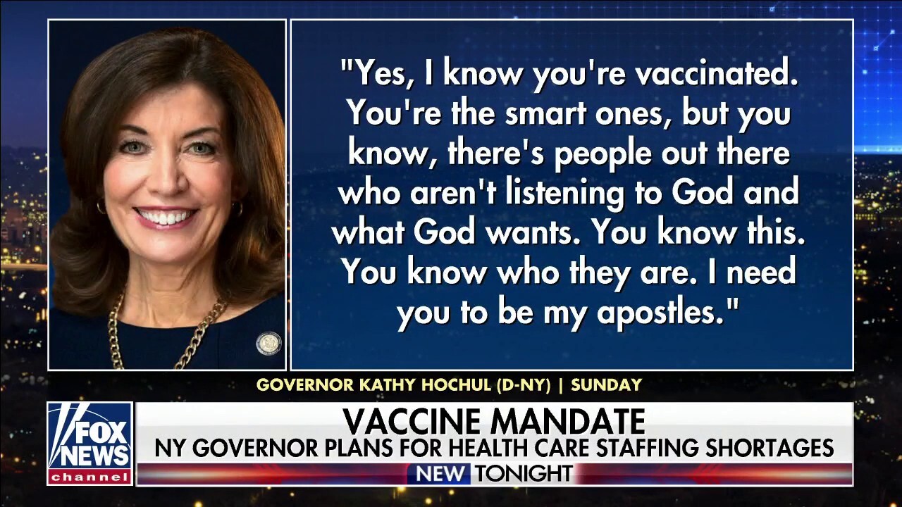 NY governor claims unvaccinated Americans 'aren't listening to God'