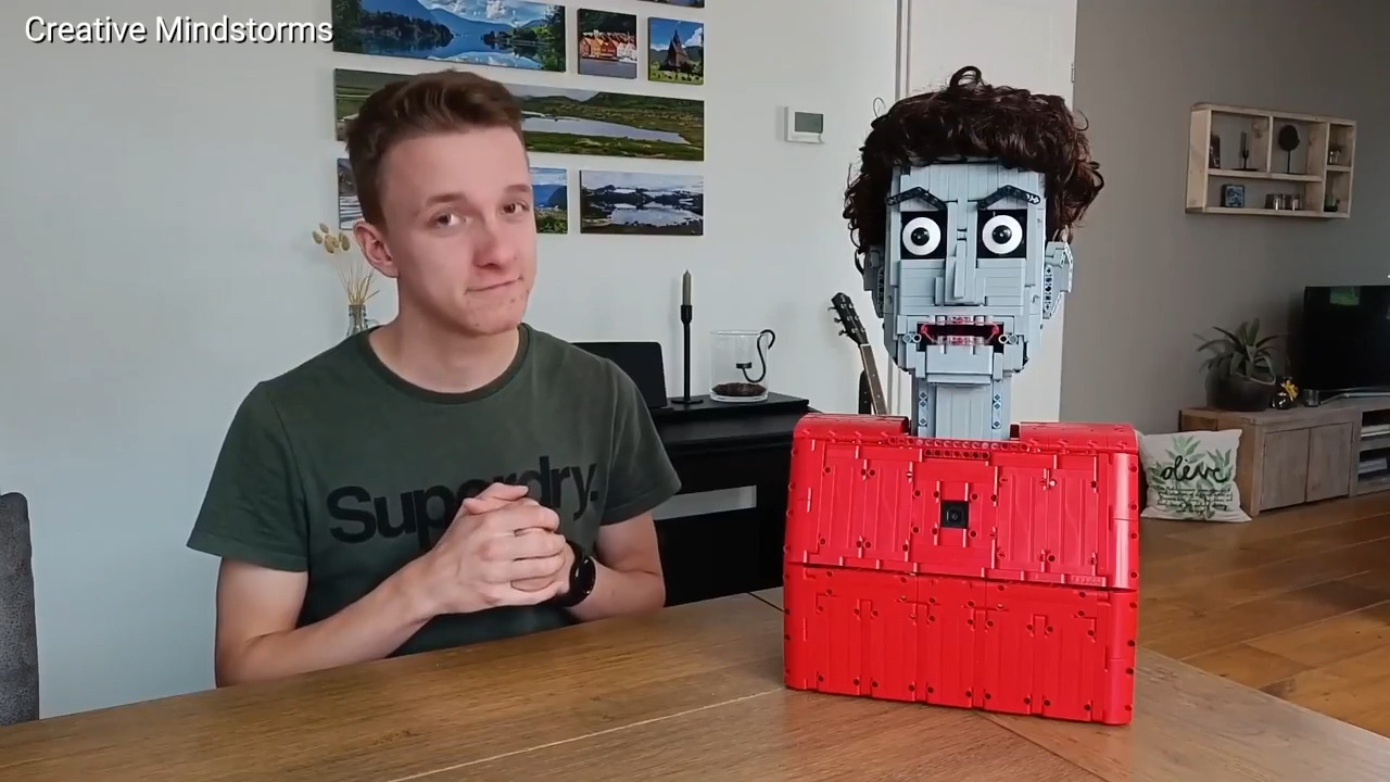 Would you want to chat with this creepy-looking Lego head powered by AI