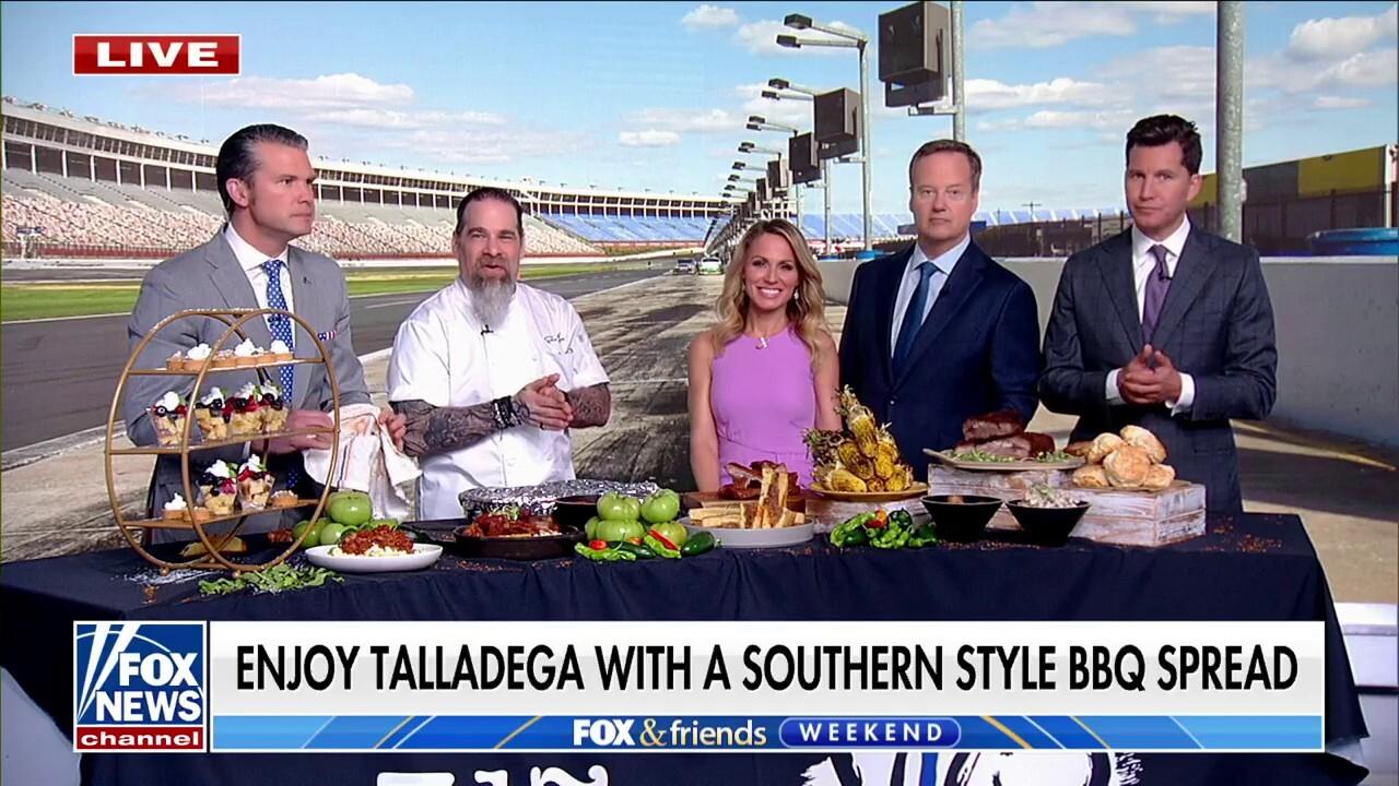 Chef Eric LeVine shows racing fans how they can enjoy Talladega with southern-style BBQ