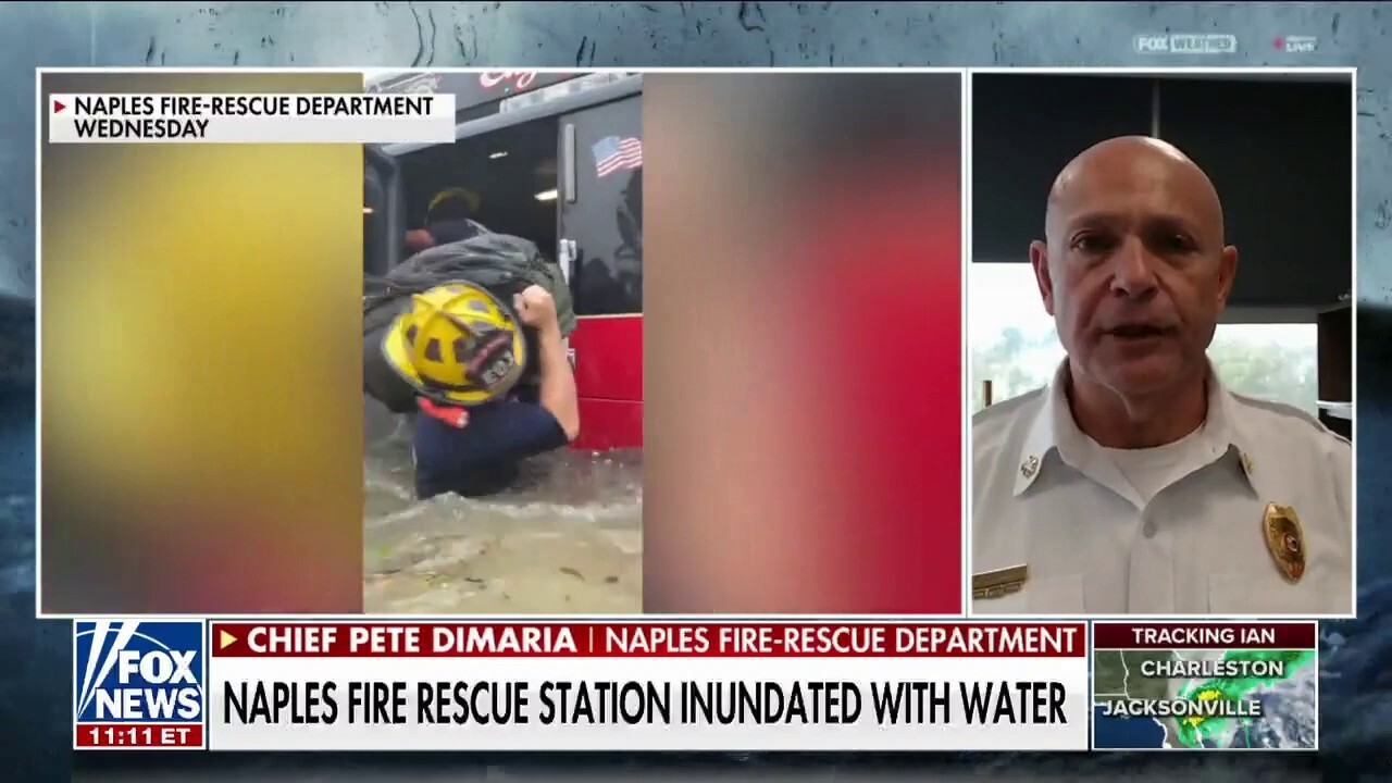 Naples fire station flooded with waist-high water