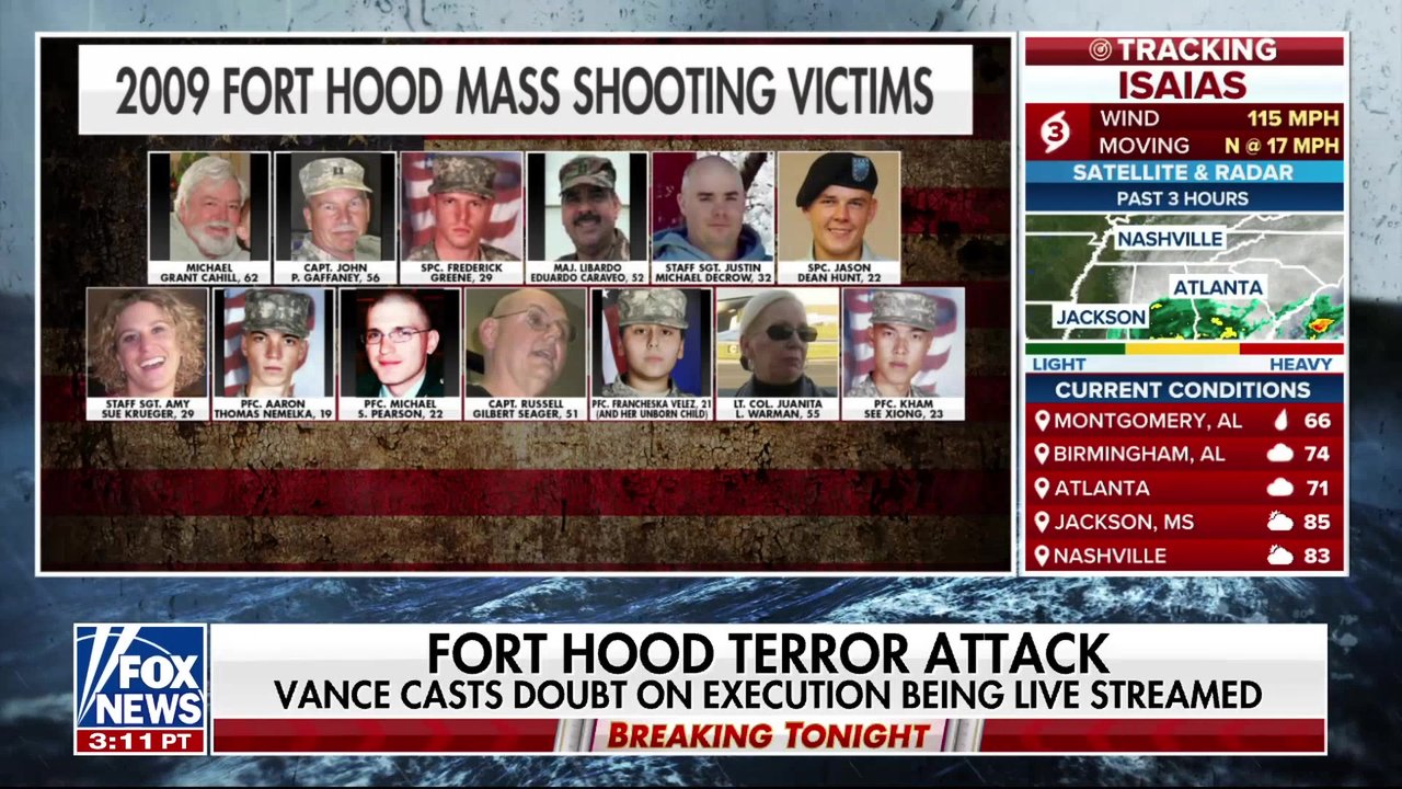 VP Vance casts doubt on live-streaming the execution of Fort Hood shooter Nidal Hasan