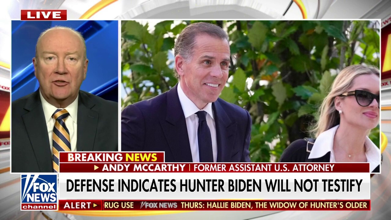 Hunter Biden's defense indicates he won't testify in gun trial