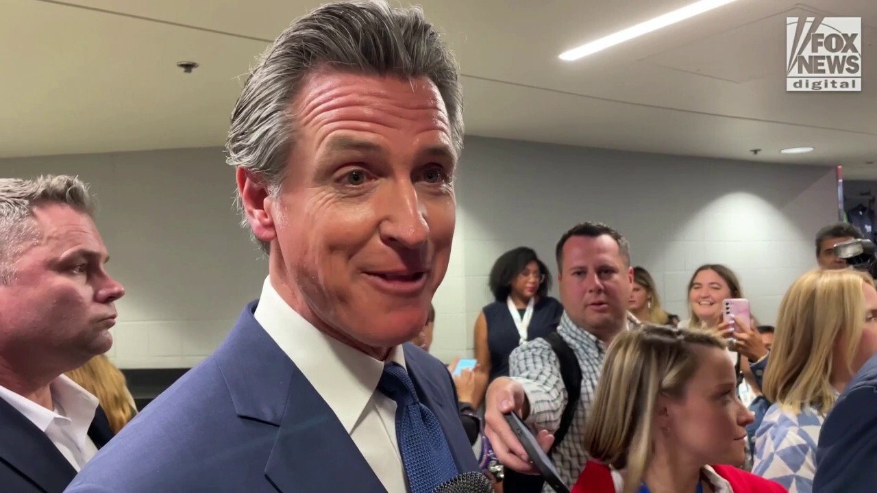 California Governor Gavin Newsom says he's "all in" on Kamala Harris