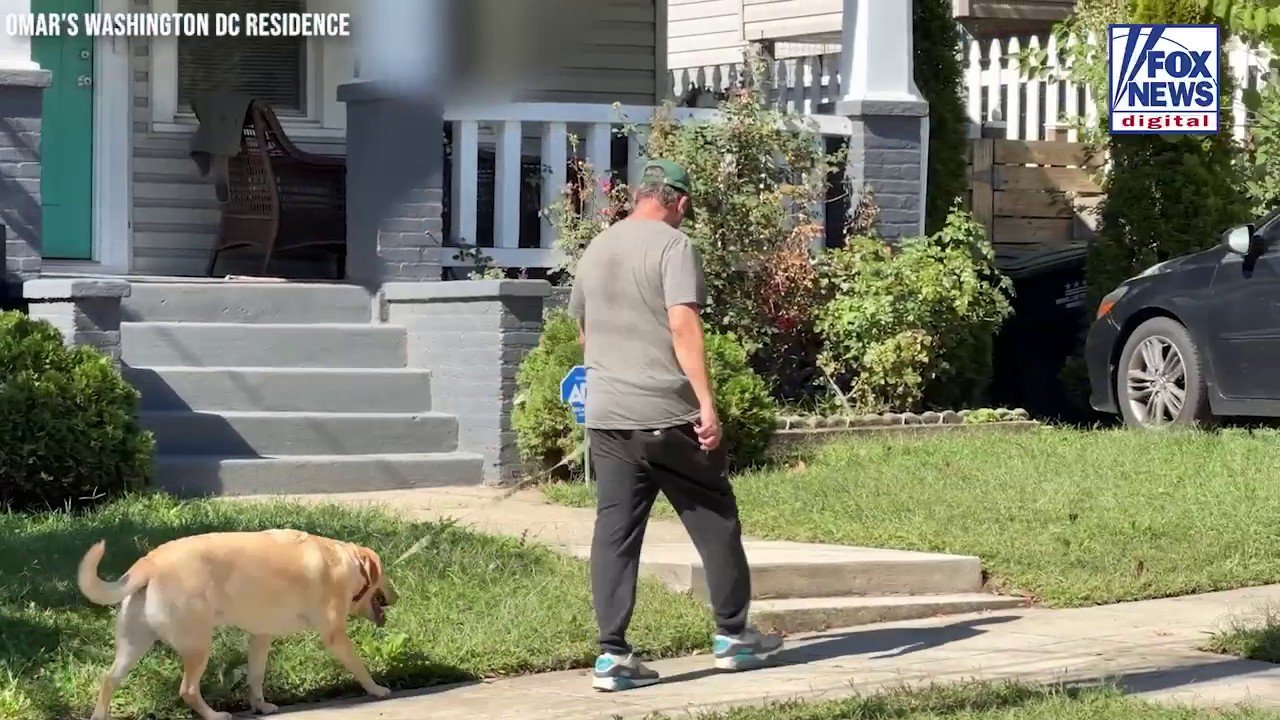 WATCH: Ilhan Omar's husband emerges outside DC residence following HSI raid