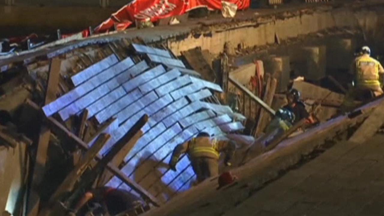 Boardwalk collapses during concert in Spain