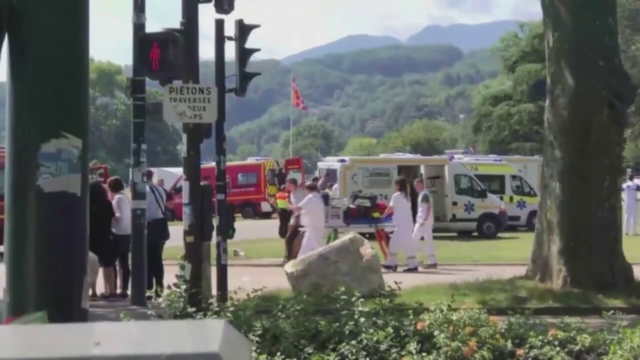 Knife attack injures young children in French Alps town