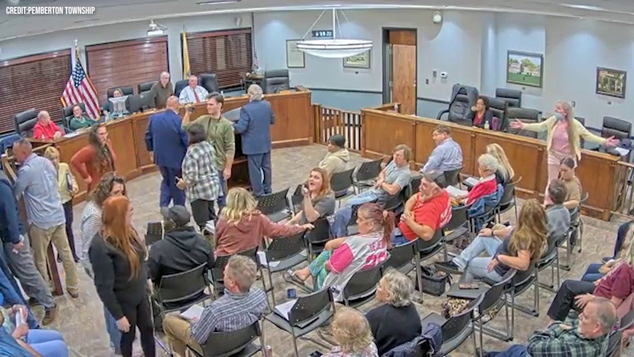 New video shows New Jersey mayor charging at resident during heated council meeting