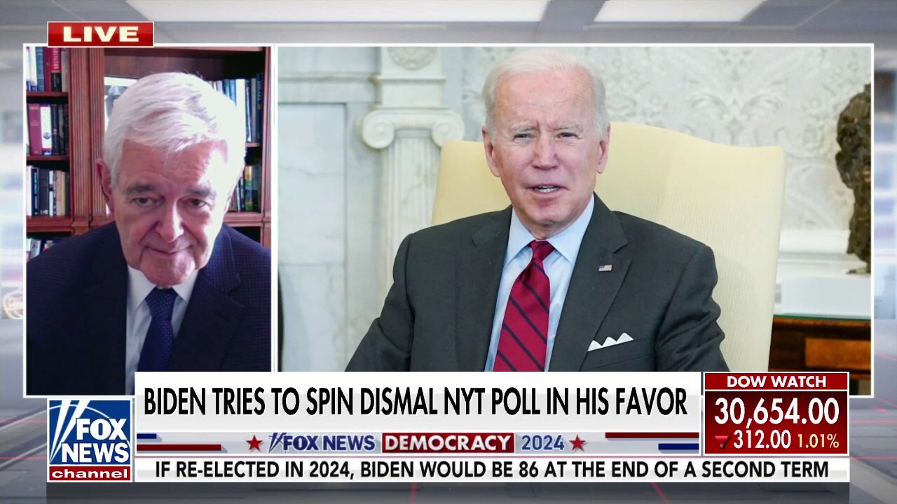 Newt Gingrich on Biden ignoring low poll numbers