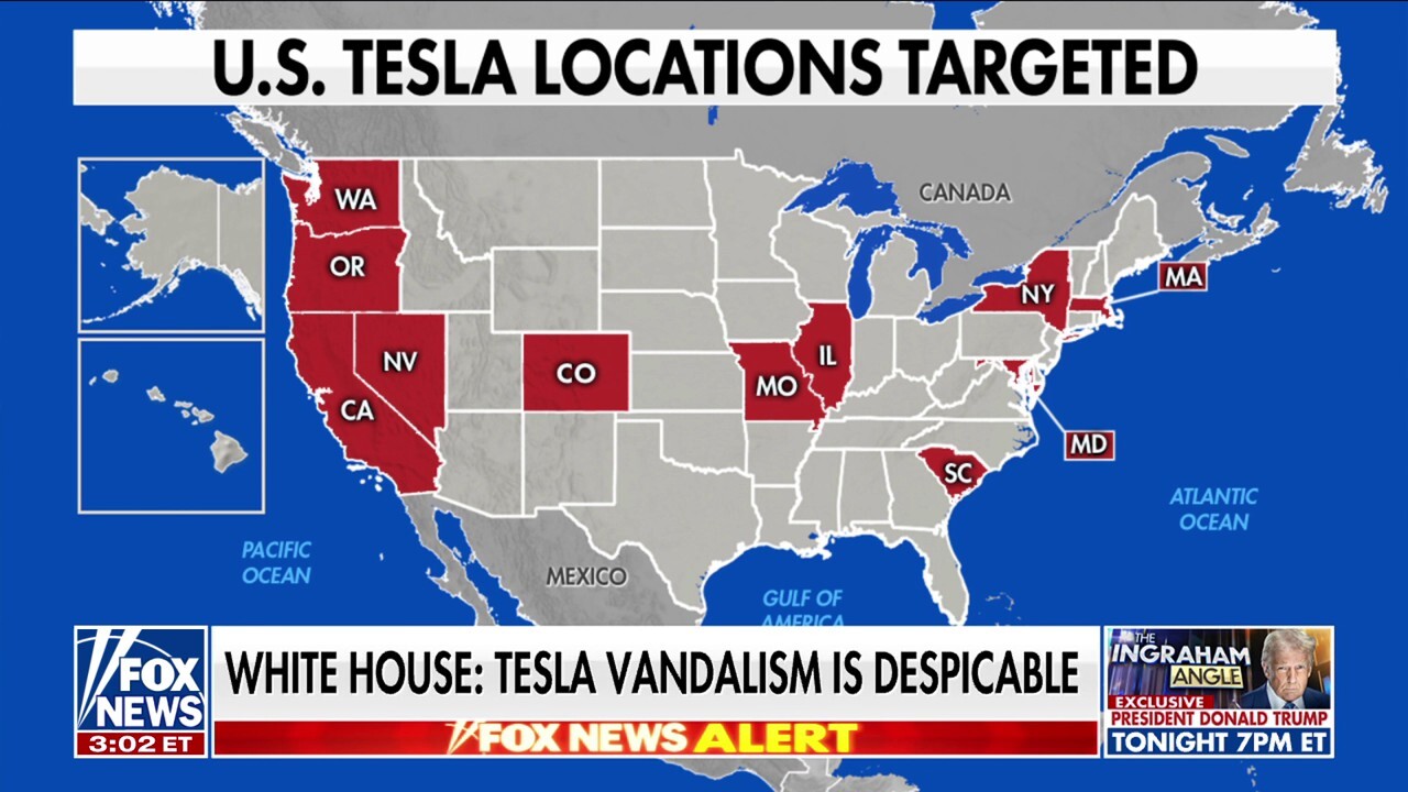 White House calls Tesla vandalism ‘despicable’ after incidents spread across the country