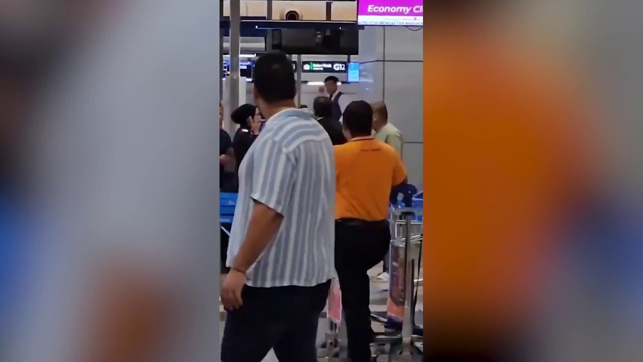 Fists fly as enraged passenger unloads punches on airport worker