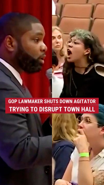 GOP lawmaker shuts down   agitator trying to disrupt municipality  hall