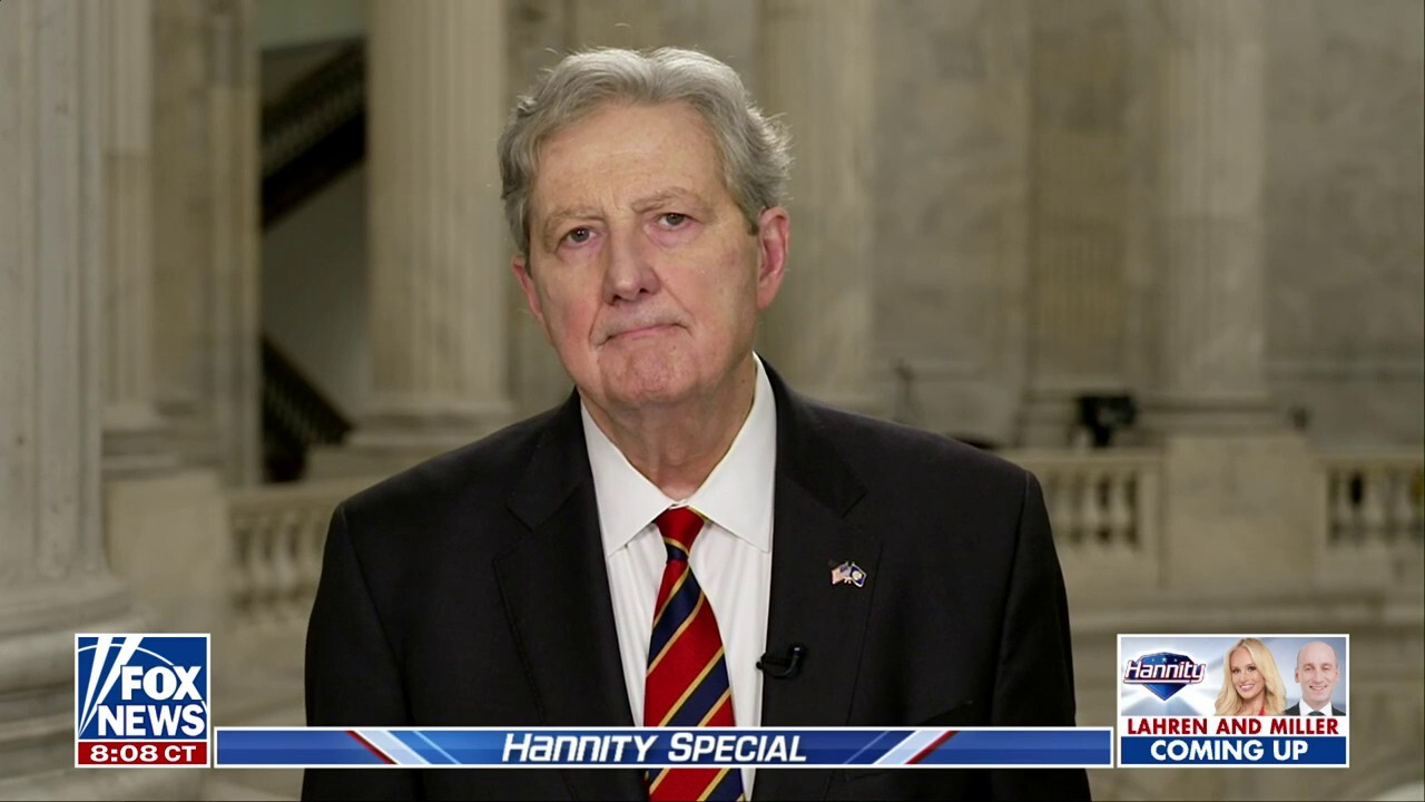 Sen. John Kennedy, R-La., joined 'Hannity' to discuss the significance of the 'weaponization' of the DOJ against former President Trump and its implications.
