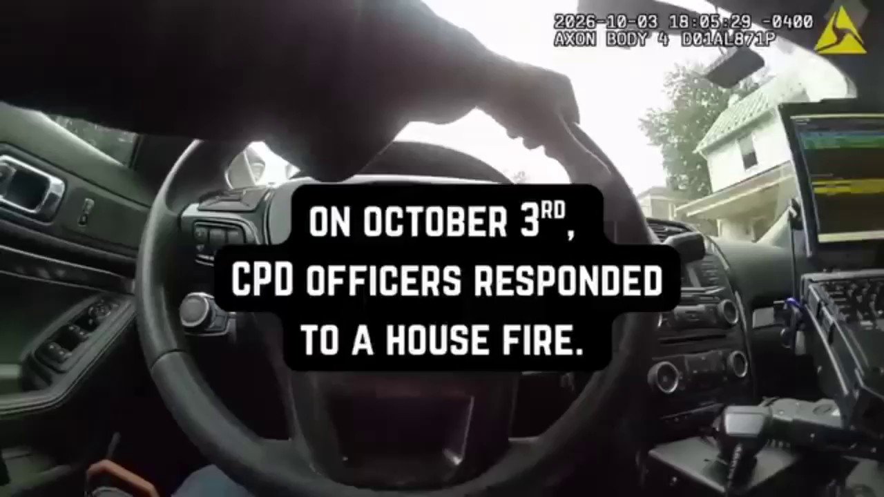 Virginia police officers rescue man from house fire