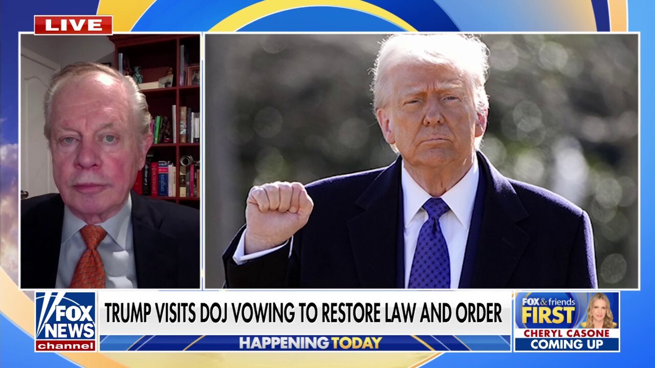 Trump to make first visit to DOJ as president in bid to 'restore law and order'