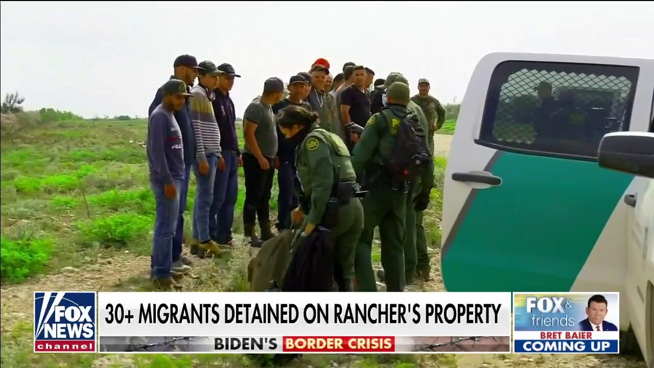 Over 30 migrants detained on Texas rancher’s property in exclusive border footage