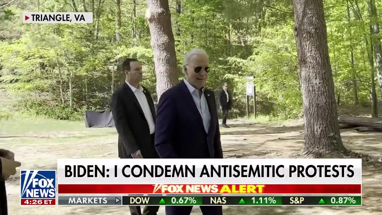 Biden condemns protests and people who 'don't understand' Palestinians' issues