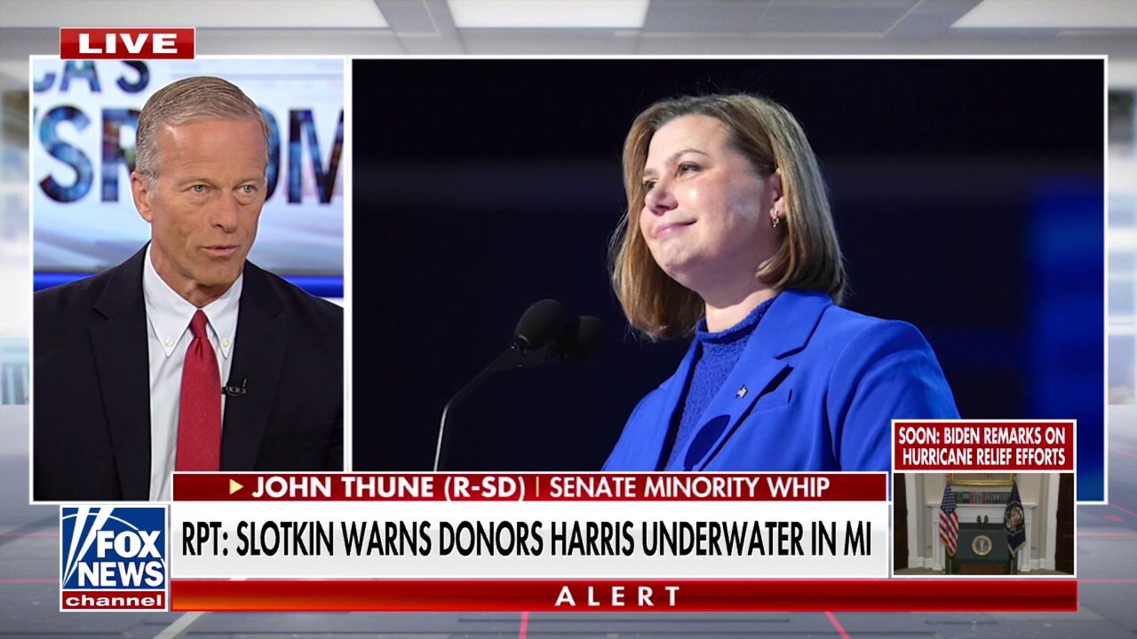 Sen. John Thune on Harris being 'underwater' in Michigan: Democrats are 'worried' 