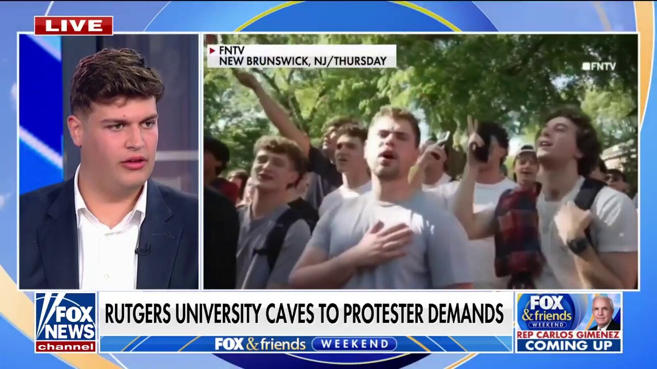 Rutgers University student Ben describes a counter-protest of pro-Israel supporters following weeks of anti-Israel agitators wreaking havoc on campuses nationwide.