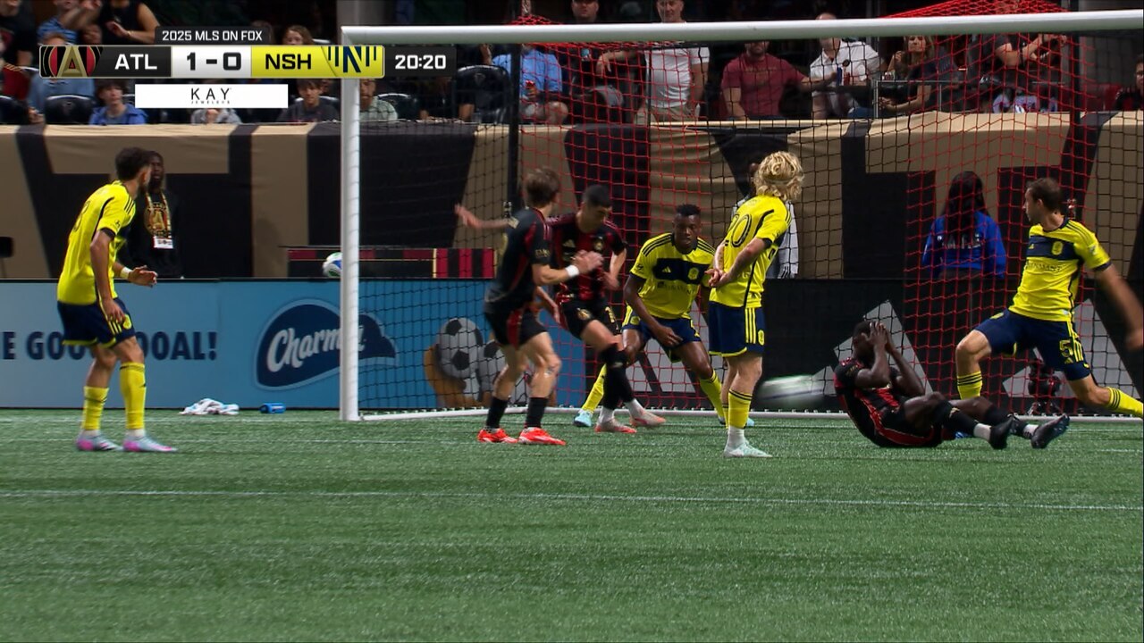 Miguel Almirón finds the back of the net, giving Atlanta a 1-0 lead over Nashville