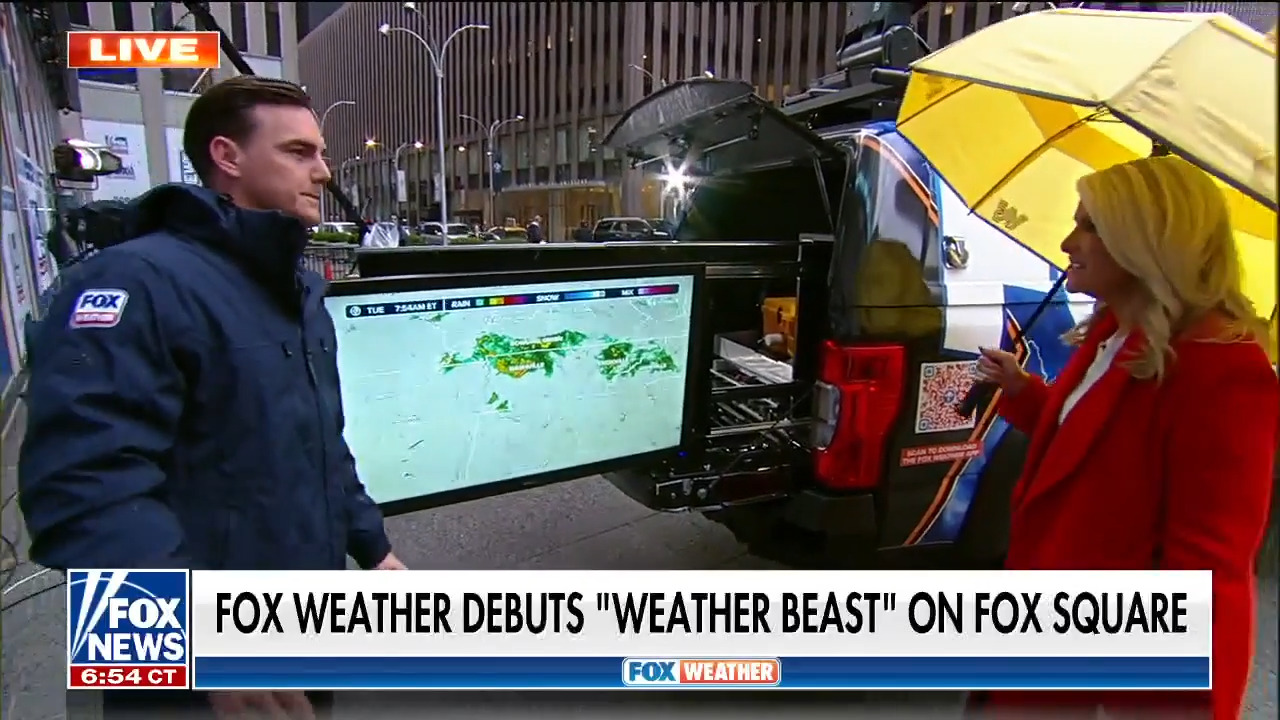 FOX Weather debuts the 'Weather Beast' on FOX Square 