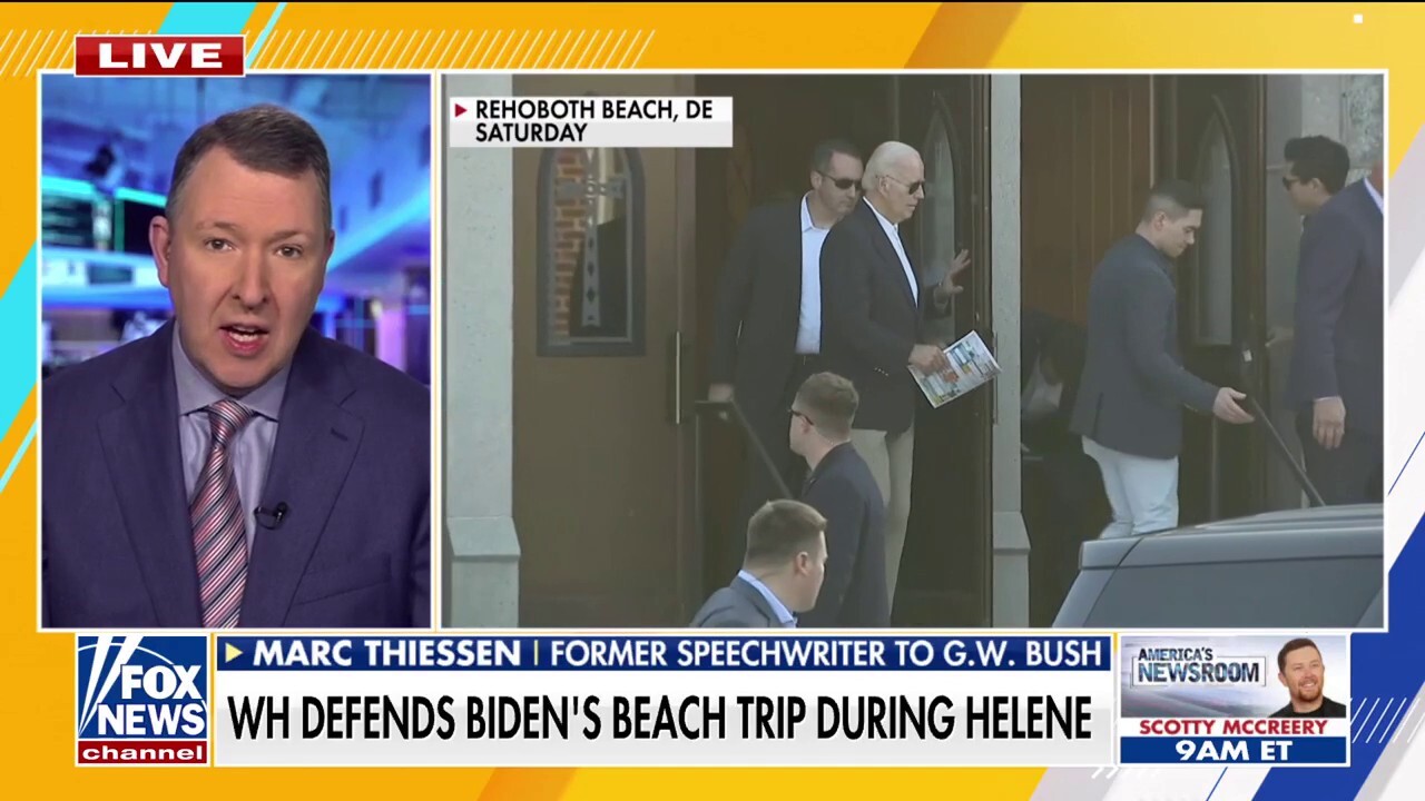 White House tries to defend Biden's beach trip during historic Hurricane Helene 