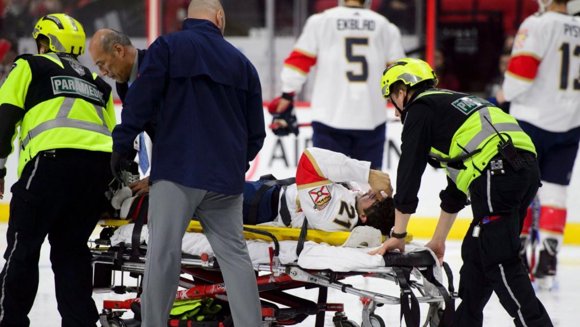 Florida Panther Vincent Trocheck suffers gruesome leg injury