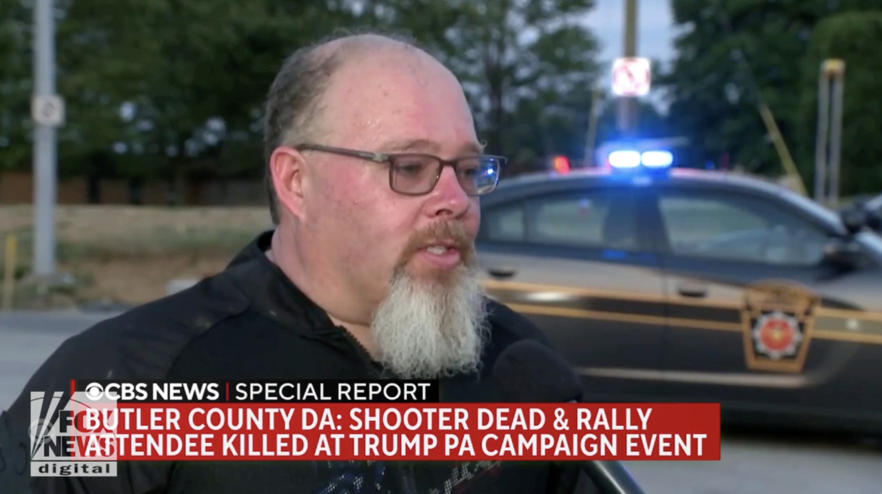 Rally attendee tells CBS about seeing shooter beforehand