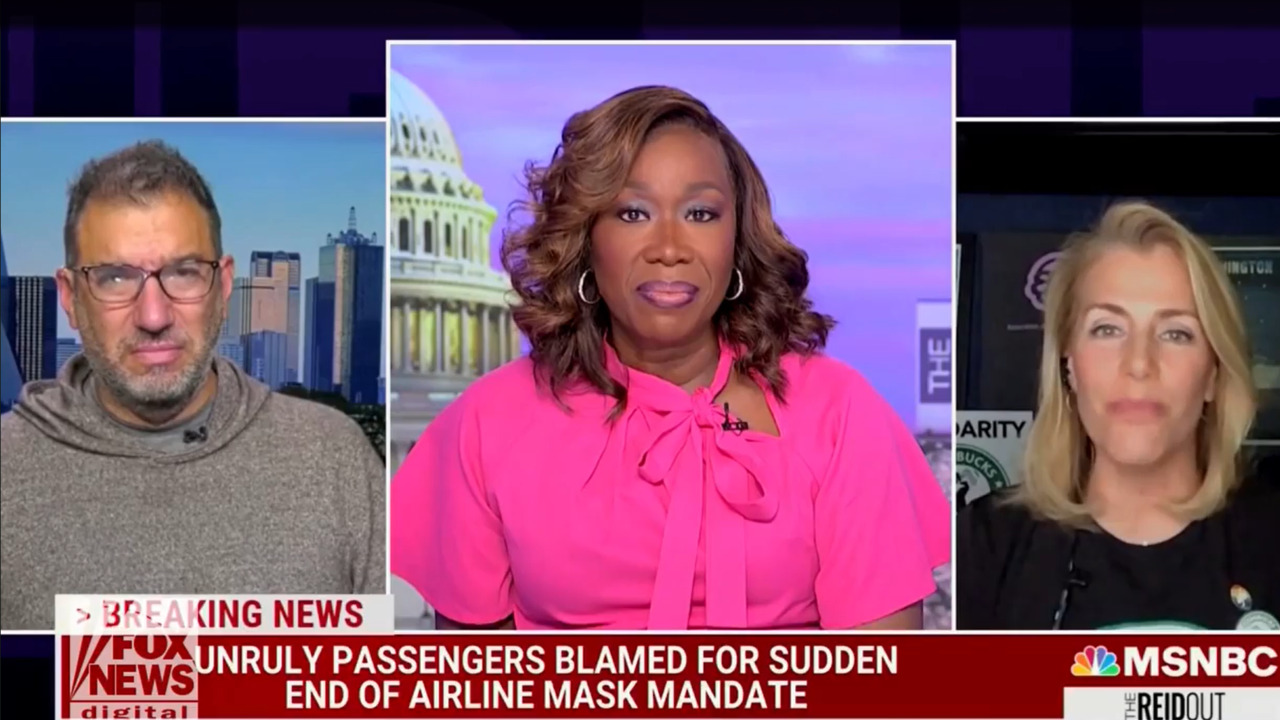MSNBC's Joy Reid wonders whether airlines repealing their mask mandates lets the 'a-holes' win