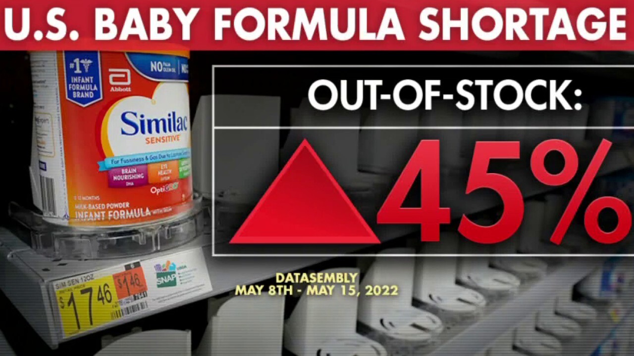 Nearly half of all baby formula out of stock in the US: Report