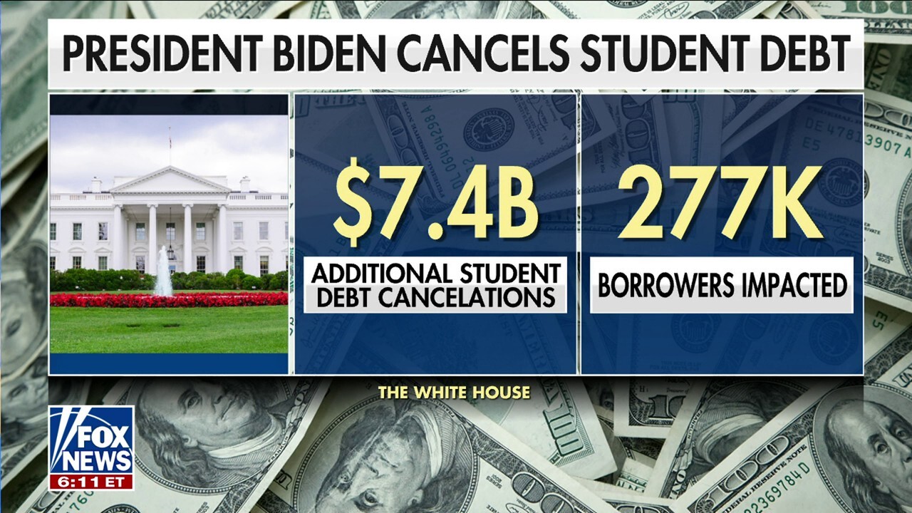 The 'Fox & Friends' co-hosts discussed the fallout from the student loan handout plan, which will cost a whopping $84 billion as Americans battle the sky-high cost of living. 