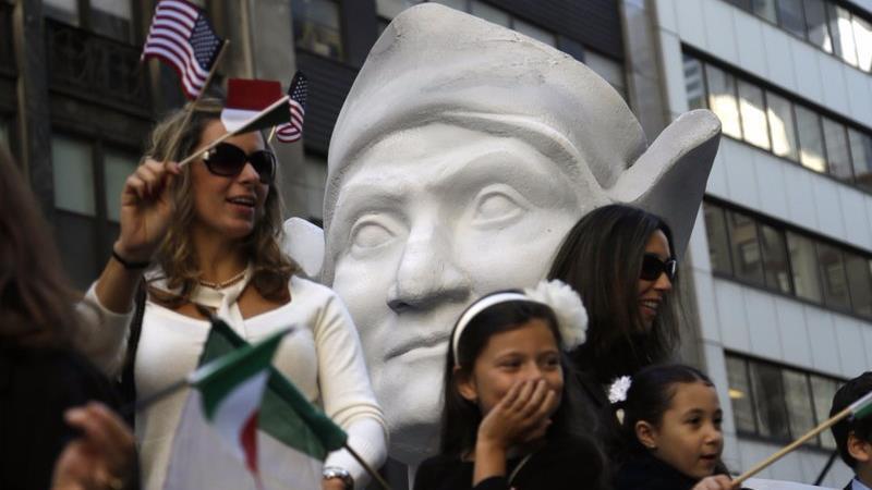 Columbus Day becomes part of a national debate on race