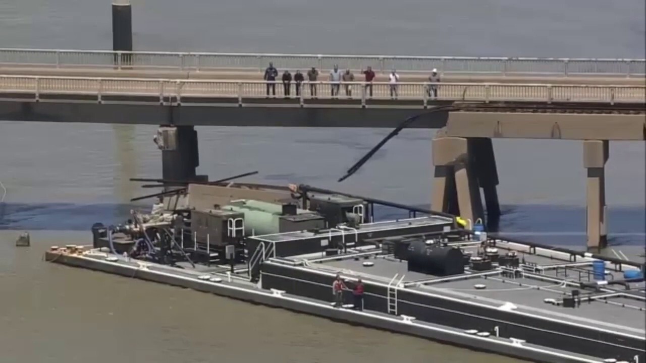 Pelican Island Bridge in Galveston struck by barge, causing portion to collapse: officials