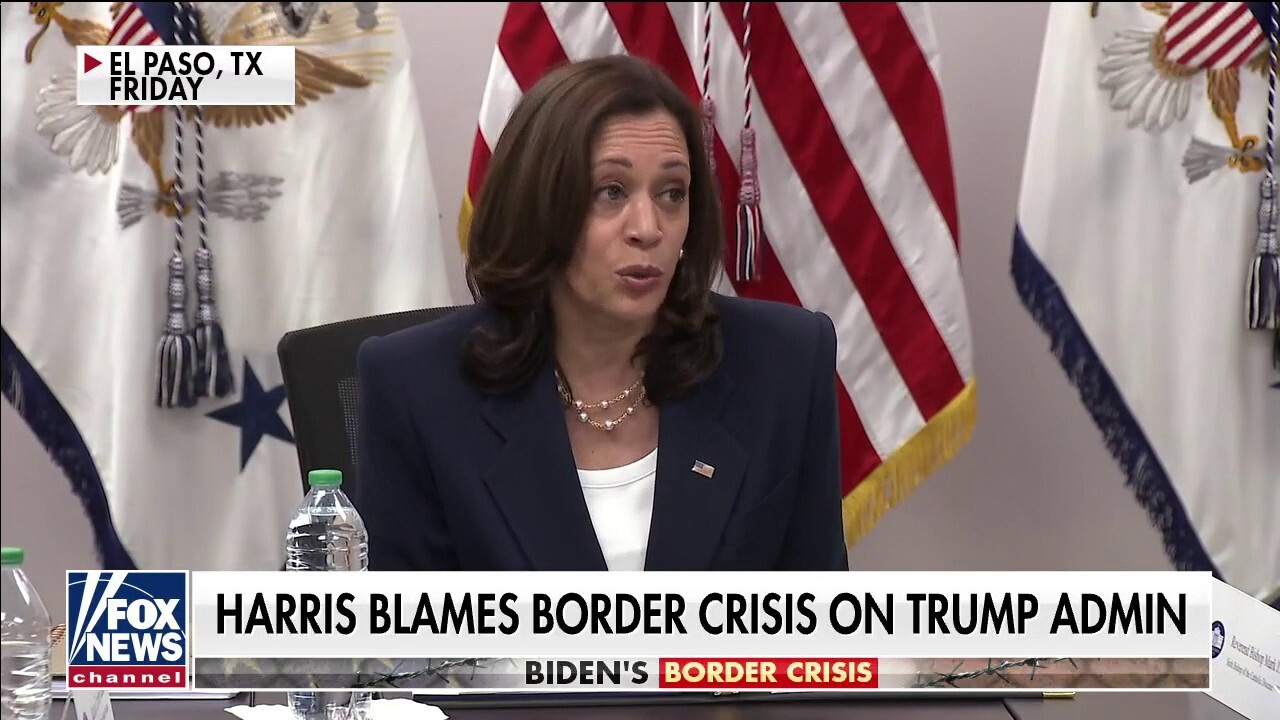 VP visits southern border, blames Trump for crisis