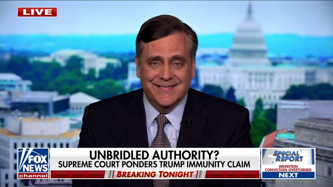 Fox News contributor Jonathan Turley discusses the key takeaways from Supreme Court arguments over former President Trump's immunity claims on 'Special Report.'