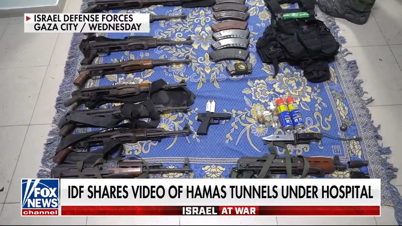 IDF releases footage of weapons found inside Gaza hospital