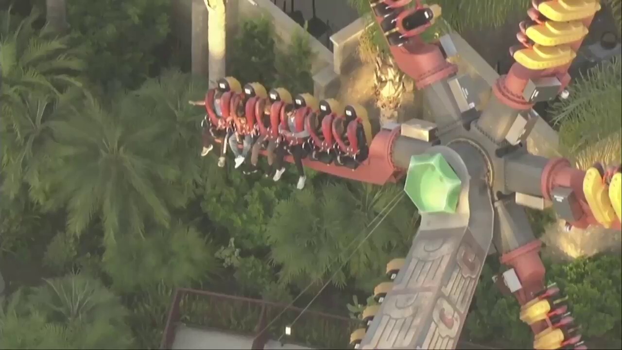 Riders stuck on Knott's Berry Farm roller coaster in California